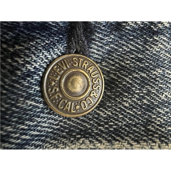 Vintage Levi’s 77935 Ranch Chore Coat Acid Wash Sherpa USA 80s M - Picture 10 of 16